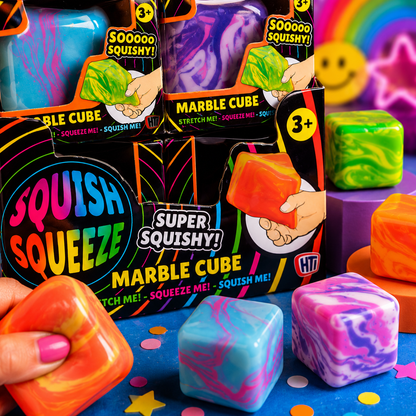 Marble Cube Squish Fidget Toy | Maltose Sensory Stress Relief Cube