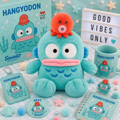 Sanrio Hangyodon Plush Toy | Cute Fashion Series Collectible Soft Toy