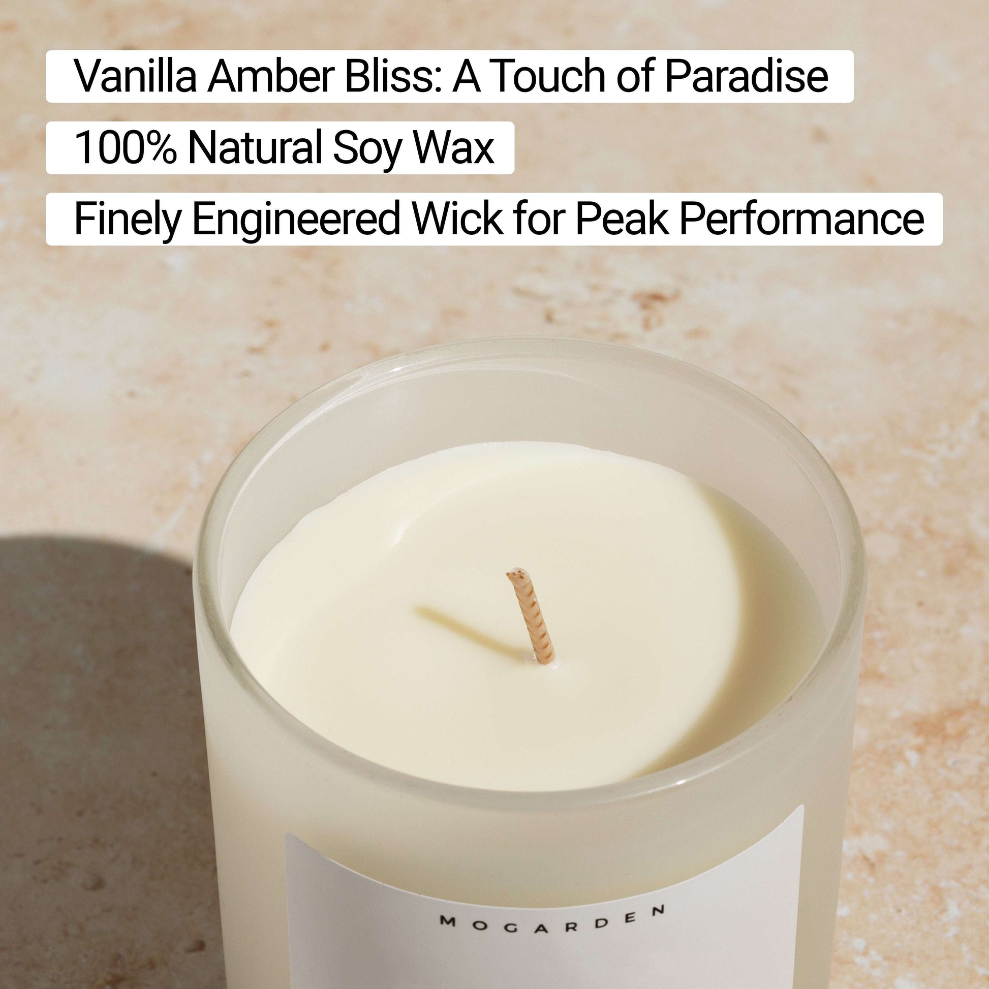 Mogarden Mr and Mrs Gift Candle - Luxury Scented Vanilla Candle Natural Soy 220g