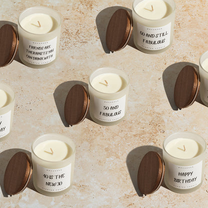 Mogarden Mr and Mrs Gift Candle - Luxury Scented Vanilla Candle Natural Soy 220g