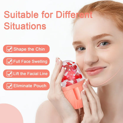 Silicone Ice Ball Face Massager Facial Treatment - Beauty from Dear Cece - Just £9.99! Shop now at Dear Cece