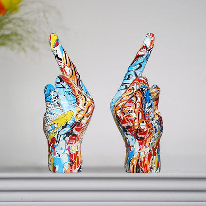 back to back Graffiti Middle Finger Desktop Ornament