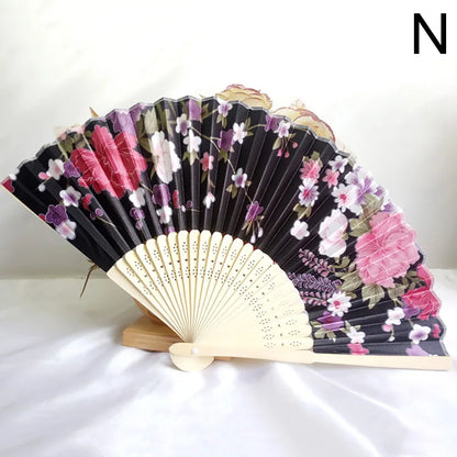 Vintage Chinese Silk Folding Bamboo Fan - Fan from Dear Cece - Just £9.99! Shop now at Dear Cece