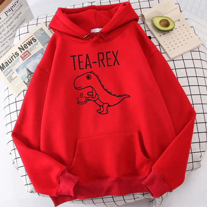 Tea Rex Dinosaur Print Hoodie - Hoodies from Dear Cece - Just £24.99! Shop now at Dear Cece