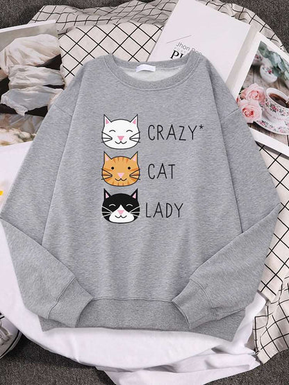 Crazy Cat lady Crew Neck Jumper - Knitwear from Dear Cece - Just £22.99! Shop now at Dear Cece