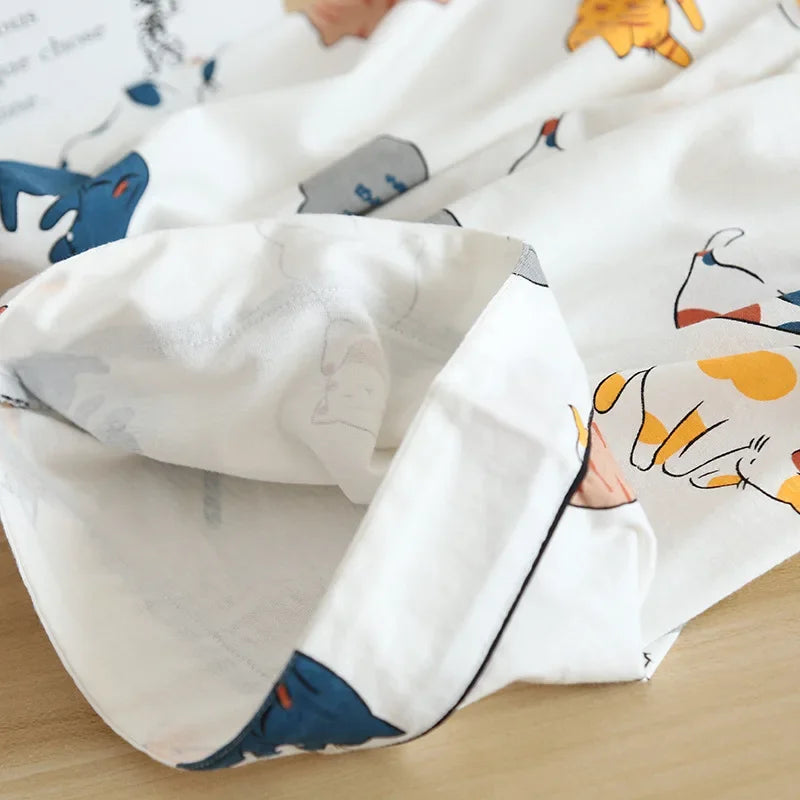 100% cotton cat print PJ set - pyjamas from Dear Cece - Just £22.99! Shop now at Dear Cece