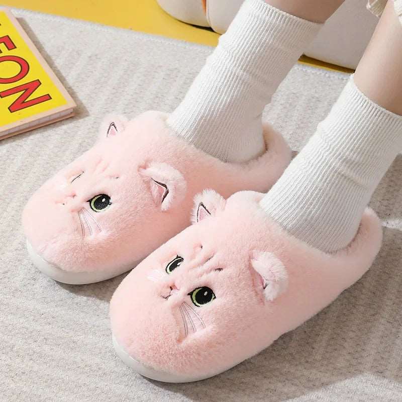 Cute Cartoon Cat Face Slippers - slippers from Dear Cece - Just £15.99! Shop now at Dear Cece