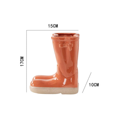 Ceramic Wellington Boot Flower Vase - Vase from Dear Cece - Just £34.99! Shop now at Dear Cece