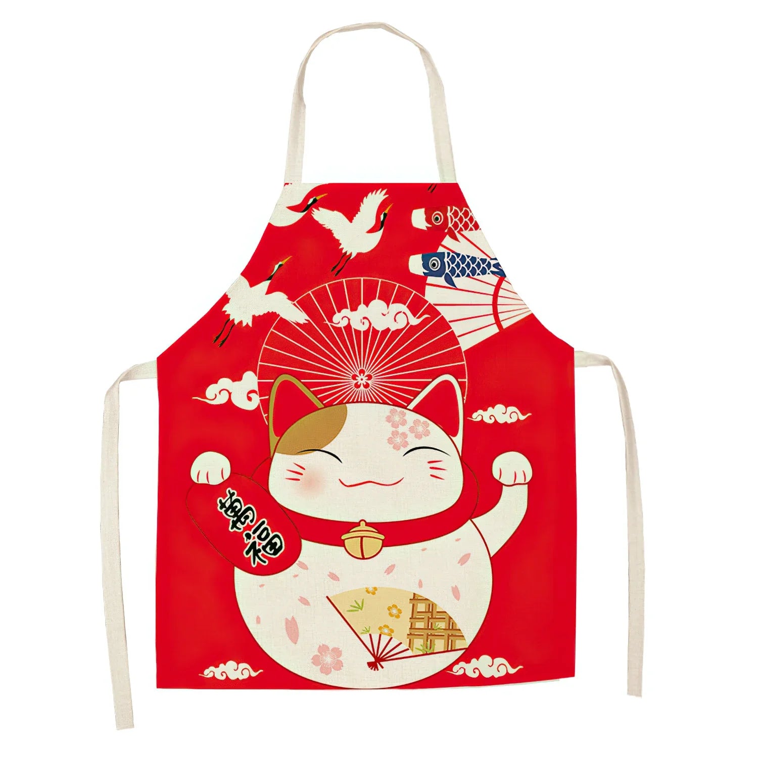 Japanese Lucky Cat Sushi Apron - Apron from Dear Cece - Just £16.99! Shop now at Dear Cece