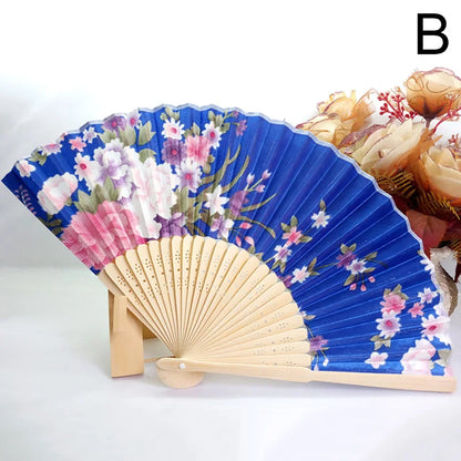 Vintage Chinese Silk Folding Bamboo Fan - Fan from Dear Cece - Just £9.99! Shop now at Dear Cece