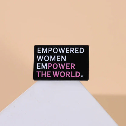 Empowered Women Empower the World Enamel Pin - Brooches from Dear Cece - Just £7.99! Shop now at Dear Cece