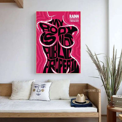 Abstract Retro Feminist Art Print - Wall Art from Dear Cece - Just £8.99! Shop now at Dear Cece