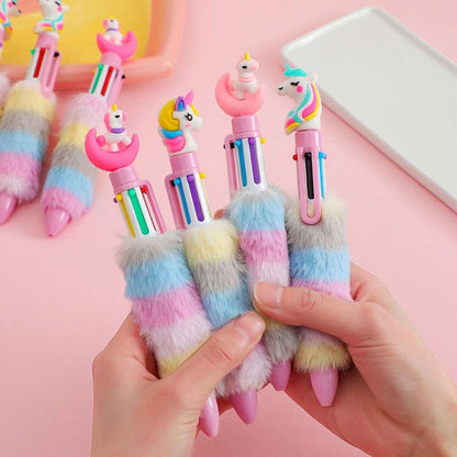 2PCS 6 Colour Fluffy Unicorn Ball-point Pen - Pens from Dear Cece - Just £7.99! Shop now at Dear Cece