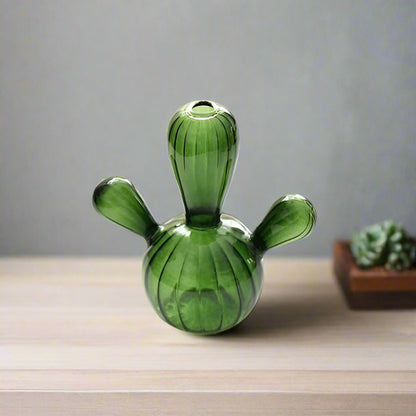 Hand Blown Cactus Glass Vase - Vase from Dear Cece - Just £14.99! Shop now at Dear Cece