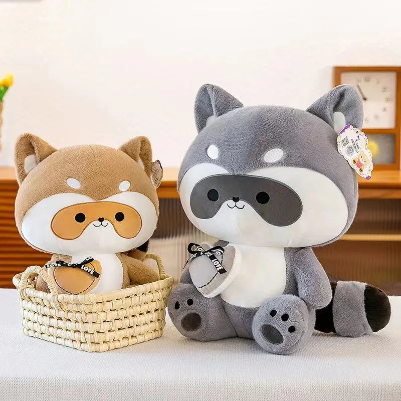 Valentine's Love Heart Raccoon Plush Toy