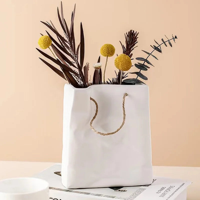 Ceramic Paper Bag Vase - Vase from Dear Cece - Just £22.99! Shop now at Dear Cece