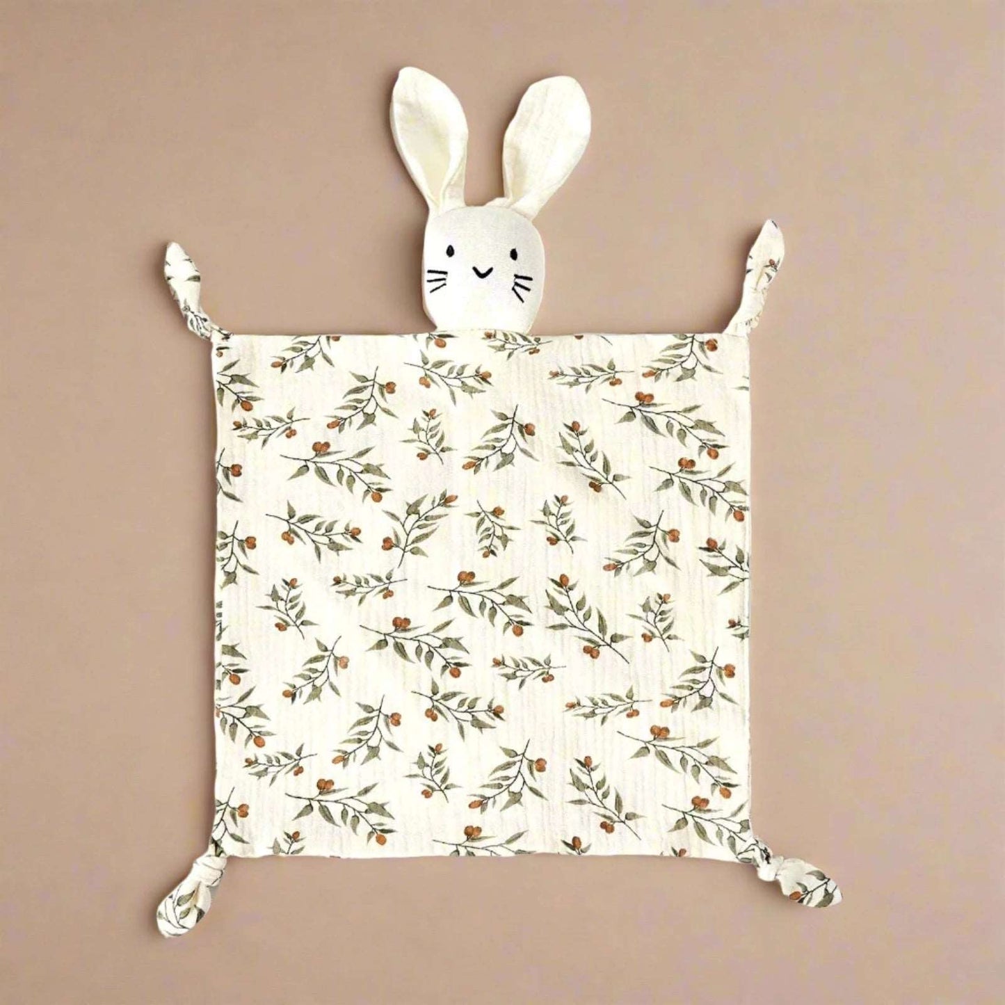 baby comforter bunny leaf pattern