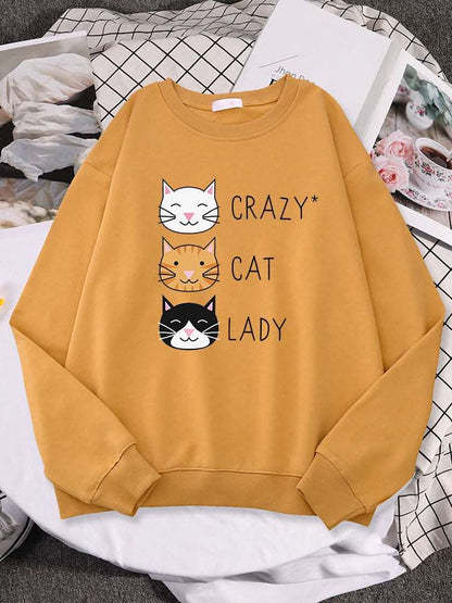 Crazy Cat lady Crew Neck Jumper - Knitwear from Dear Cece - Just £22.99! Shop now at Dear Cece