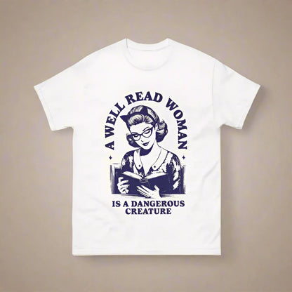 Well Read Woman Book Lovers T Shirt product shot