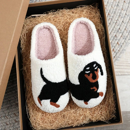 Sausage Dog Dachshund Cotton Slippers