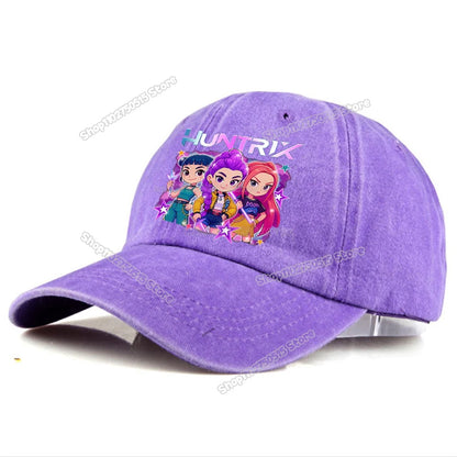 KPop Demon Hunters Retro Washed Baseball Cap