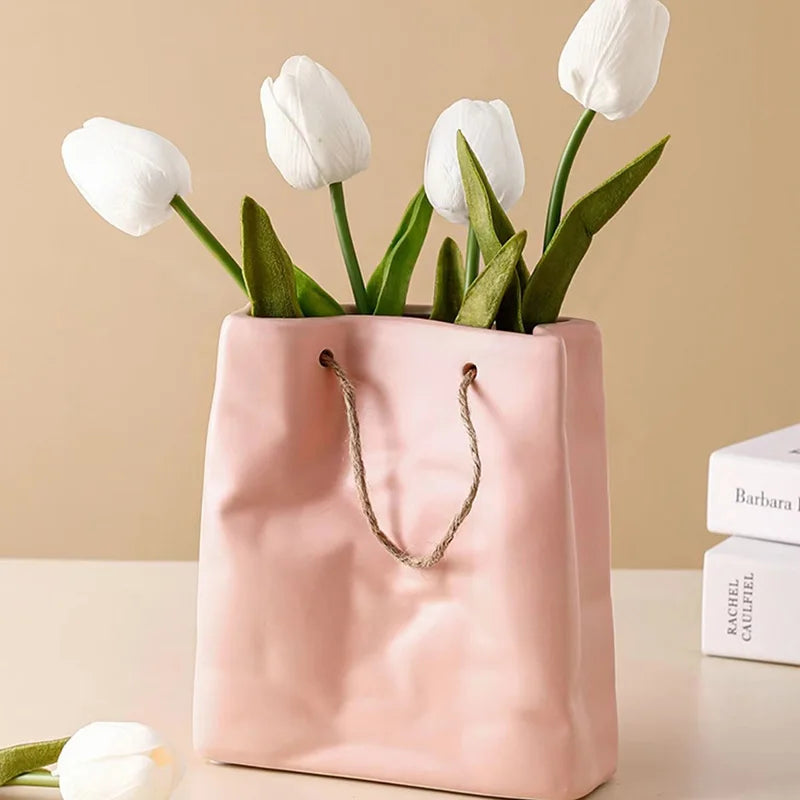 Ceramic Paper Bag Vase - Vase from Dear Cece - Just £22.99! Shop now at Dear Cece