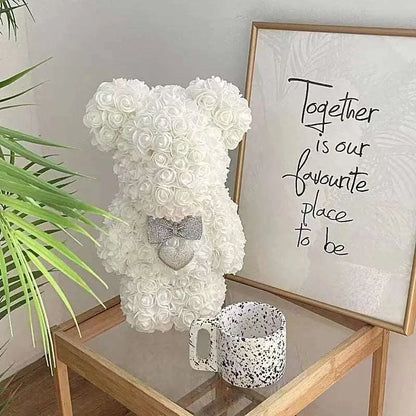 Forever Flower Artificial Rose Bear - Artificial Flowers from Dear Cece - Just £19.99! Shop now at Dear Cece