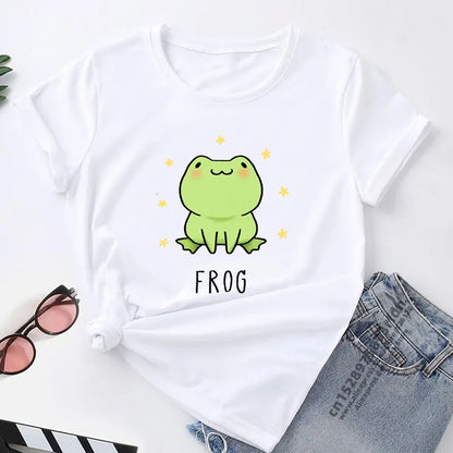 Cartoon Cute Frog Print T Shirt - T Shirts from Dear Cece - Just £14.99! Shop now at Dear Cece