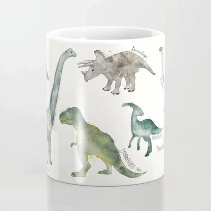 Dinosaur Illustrated Coffee Mug - Mugs from Dear Cece - Just £19.99! Shop now at Dear Cece