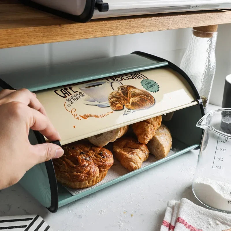 open Vintage Style French Cafe Bread Bin