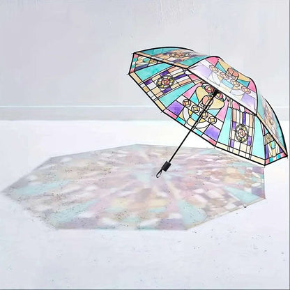 Birthday gift for her - stained glass effect umbrella