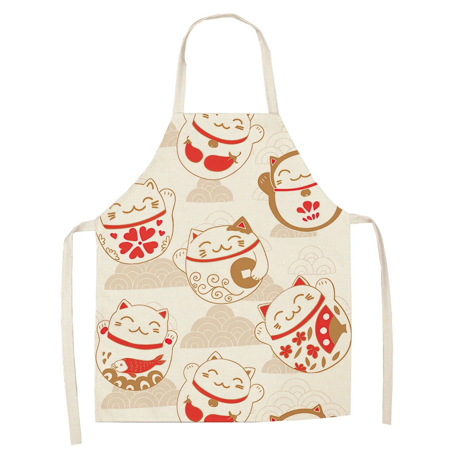 Japanese Lucky Cat Sushi Apron - Apron from Dear Cece - Just £16.99! Shop now at Dear Cece