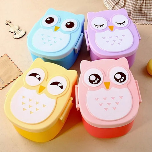 various Cartoon Owl Kids Lunch Box