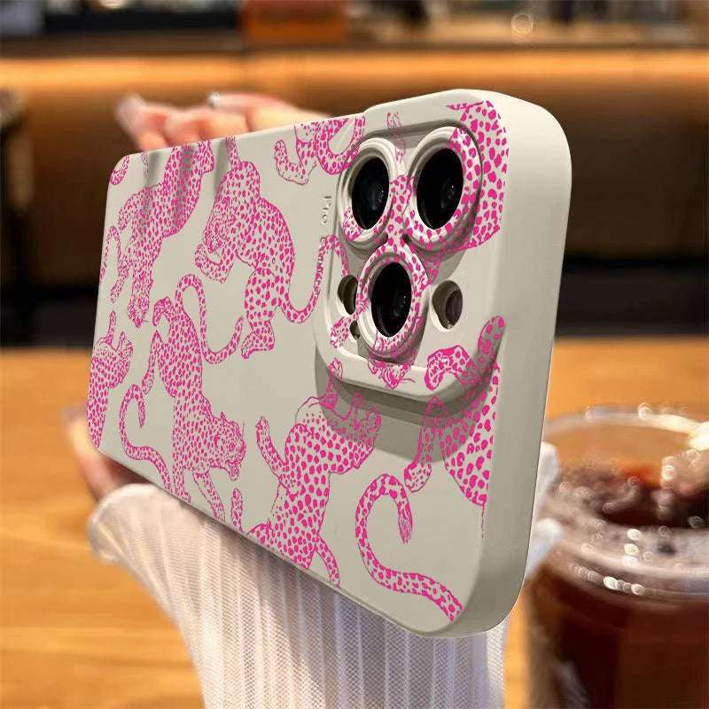 Pink Leopard Print Pattern iPhone Case