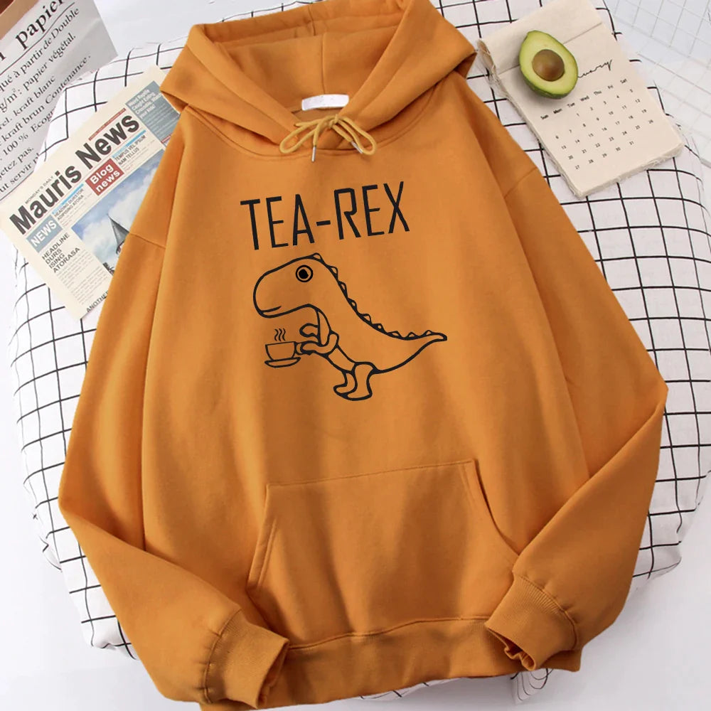 Tea Rex Dinosaur Print Hoodie - Hoodies from Dear Cece - Just £24.99! Shop now at Dear Cece