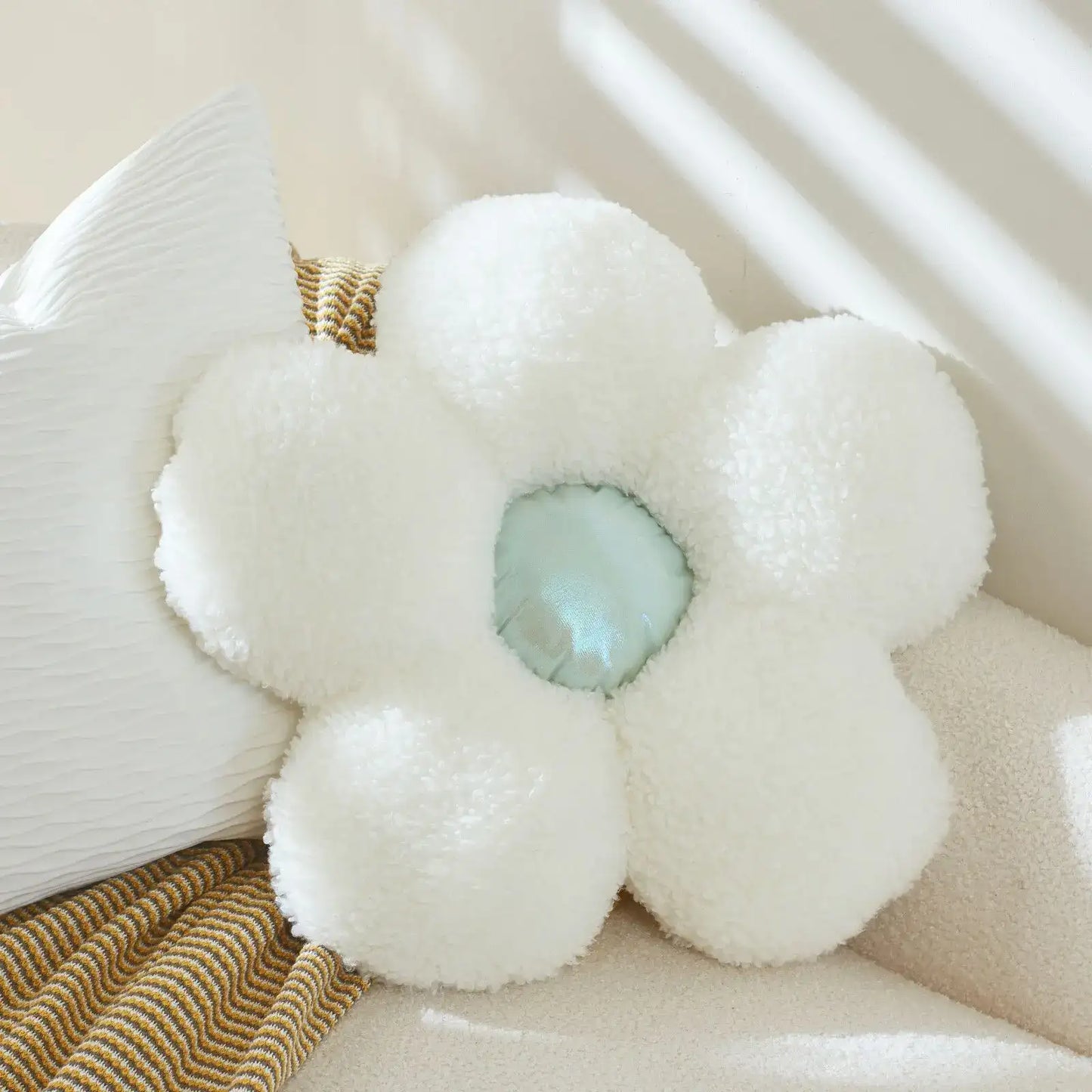 Blue flower cushion