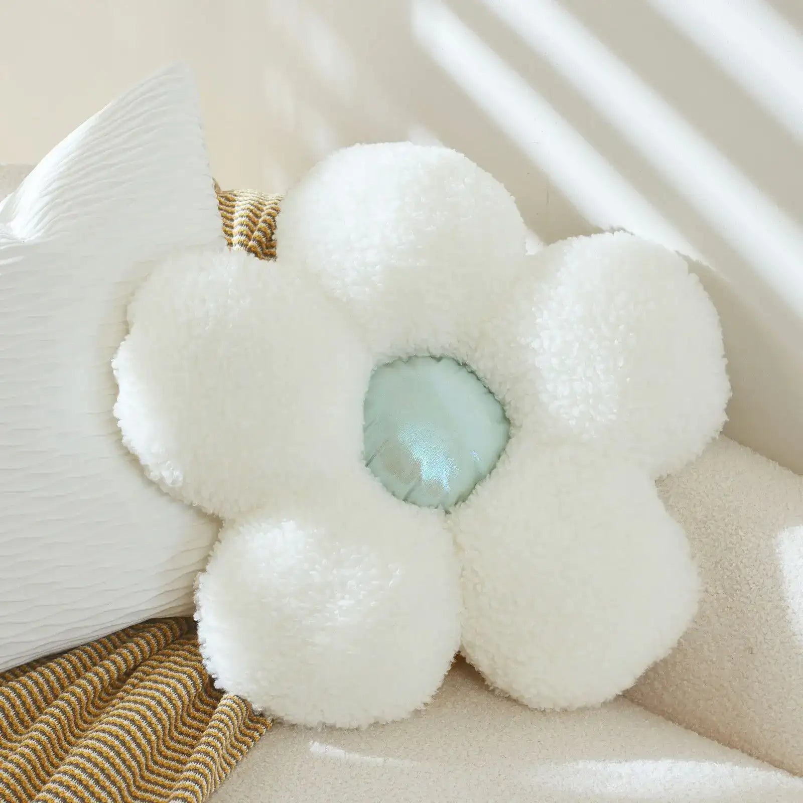 Blue flower cushion