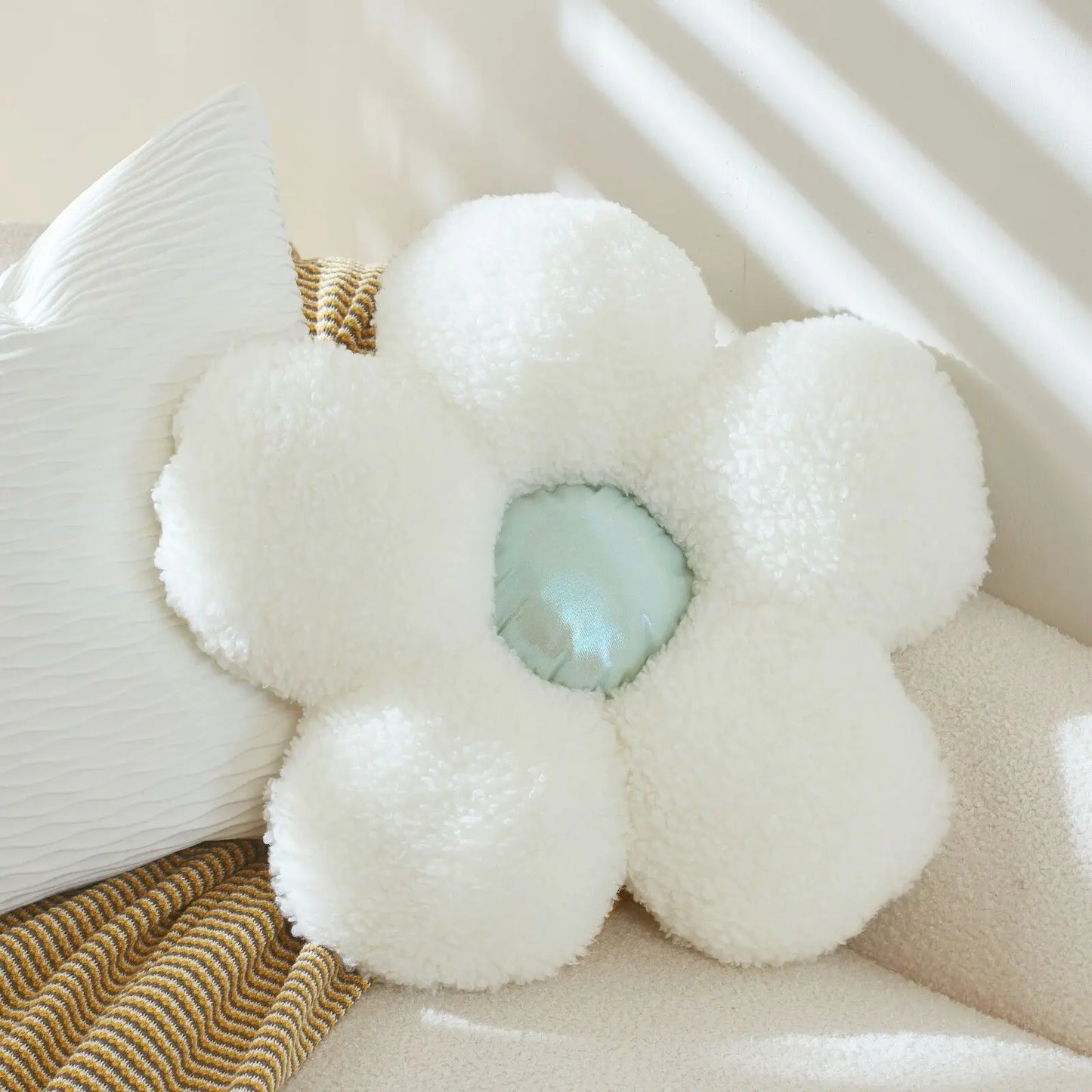 Blue flower cushion