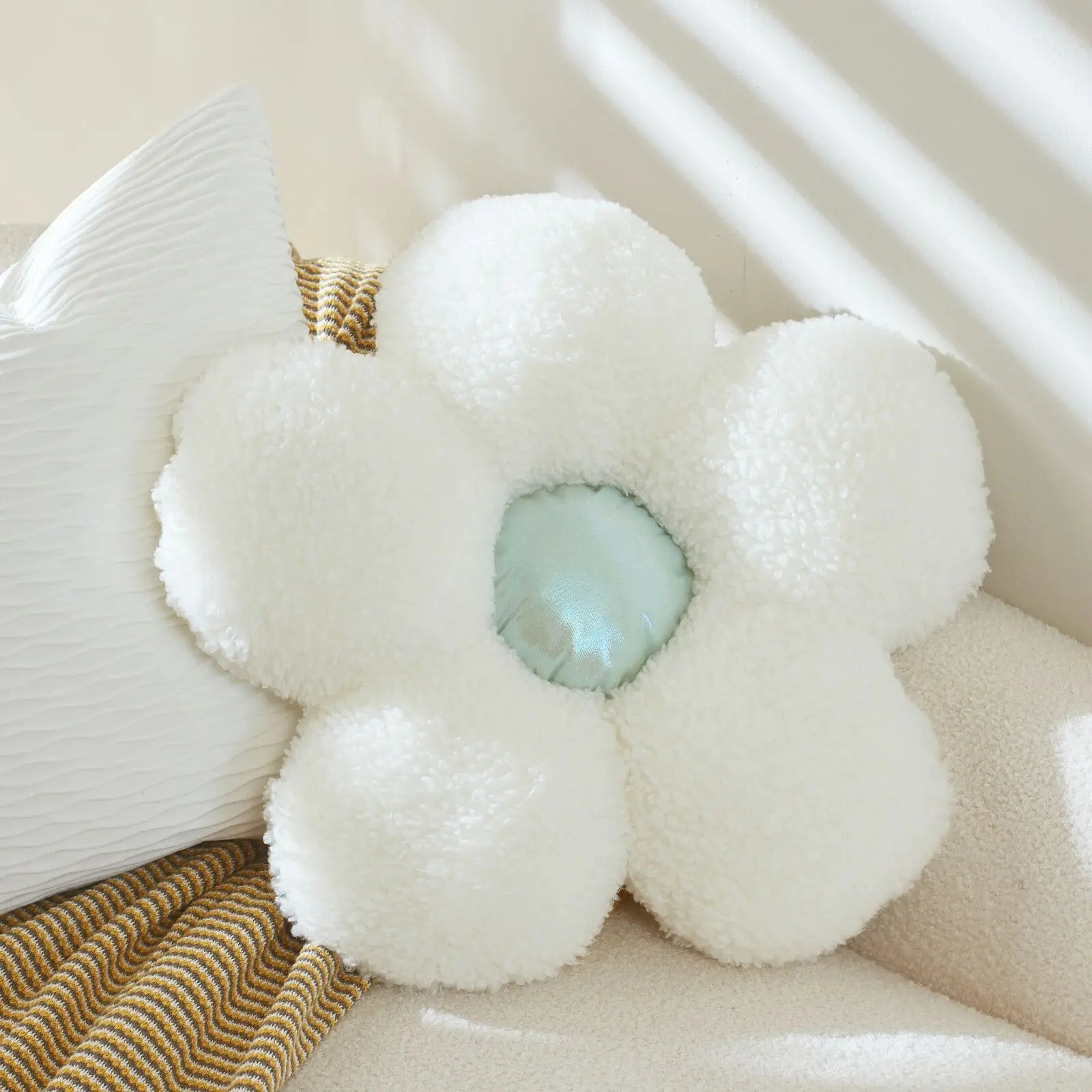 Blue flower cushion