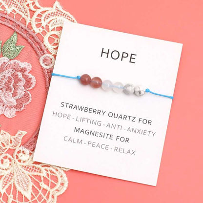 Hope Natural Healing Strawberry Quartz Bracelet - Jewellery from Dear Cece - Just £8.99! Shop now at Dear Cece