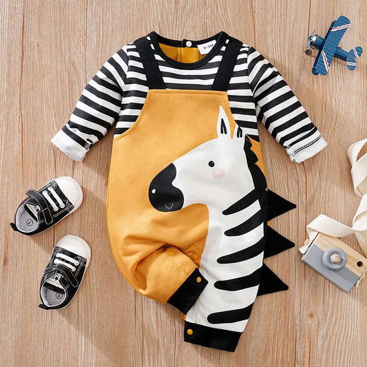 Cute Zebra Baby Boy Jumpsuit