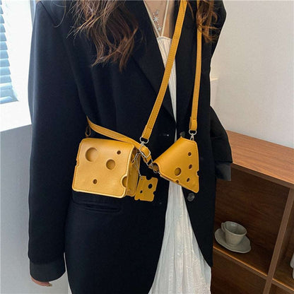 Cheese Shaped Mini PU Leather Bag - Bags from Dear Cece - Just £14.99! Shop now at Dear Cece