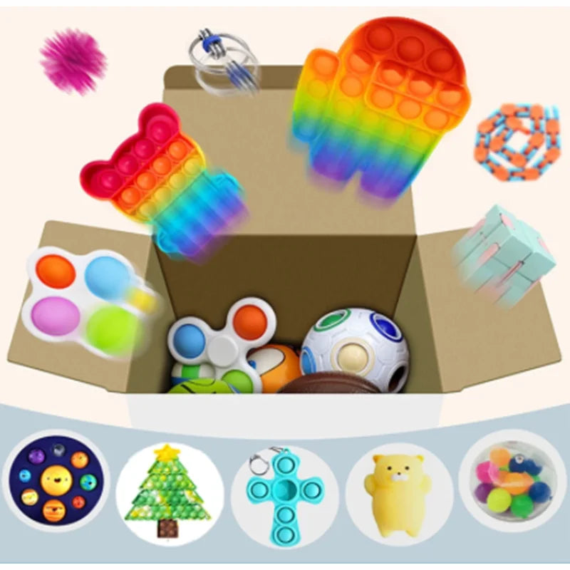 Mystery Fidget Toy Bag Random Sensory Squishy Surprise Pack contents