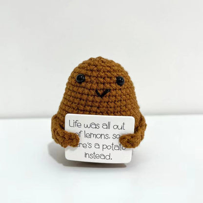 Positive Potato Crochet Knitted Ornament - Ornaments from Dear Cece - Just £8.99! Shop now at Dear Cece