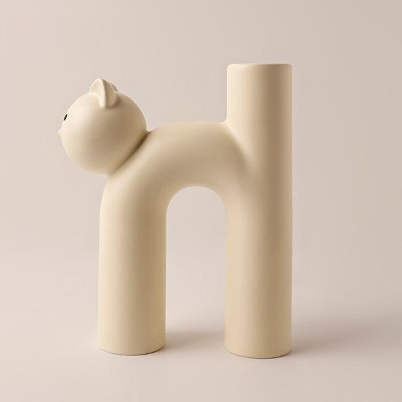Ceramic Cat Flower Pot Vase - Vase from Dear Cece - Just £29.99! Shop now at Dear Cece