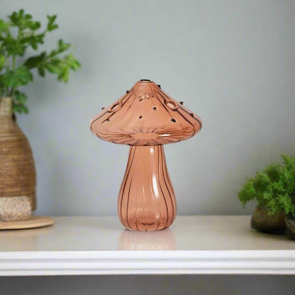 Brown mushroom vase