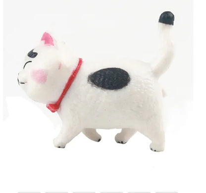 White cat with grey spots 3D Cat Fridge Magnet