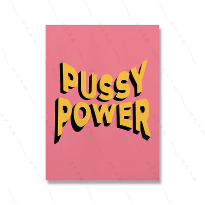 Fierce Feminist Cat Lady Pink Wall Art - Wall Art from Dear Cece - Just £16.99! Shop now at Dear Cece