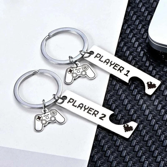 Gamer Couple Keychain Player 1 and Player 2 - His and Hers gift - Keychains from Dear Cece - Just £8.99! Shop now at Dear Cece