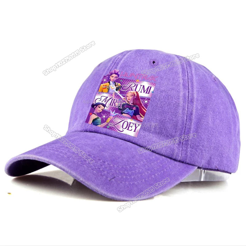KPop Demon Hunters Retro Washed Baseball Cap